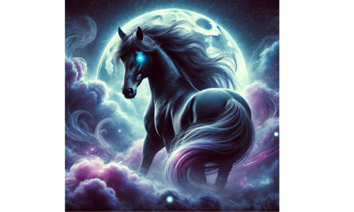 Watching Black Horse in Dreams