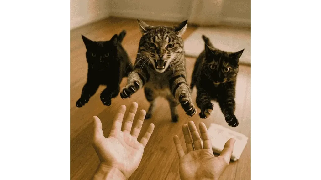 dream about cats attacking me.